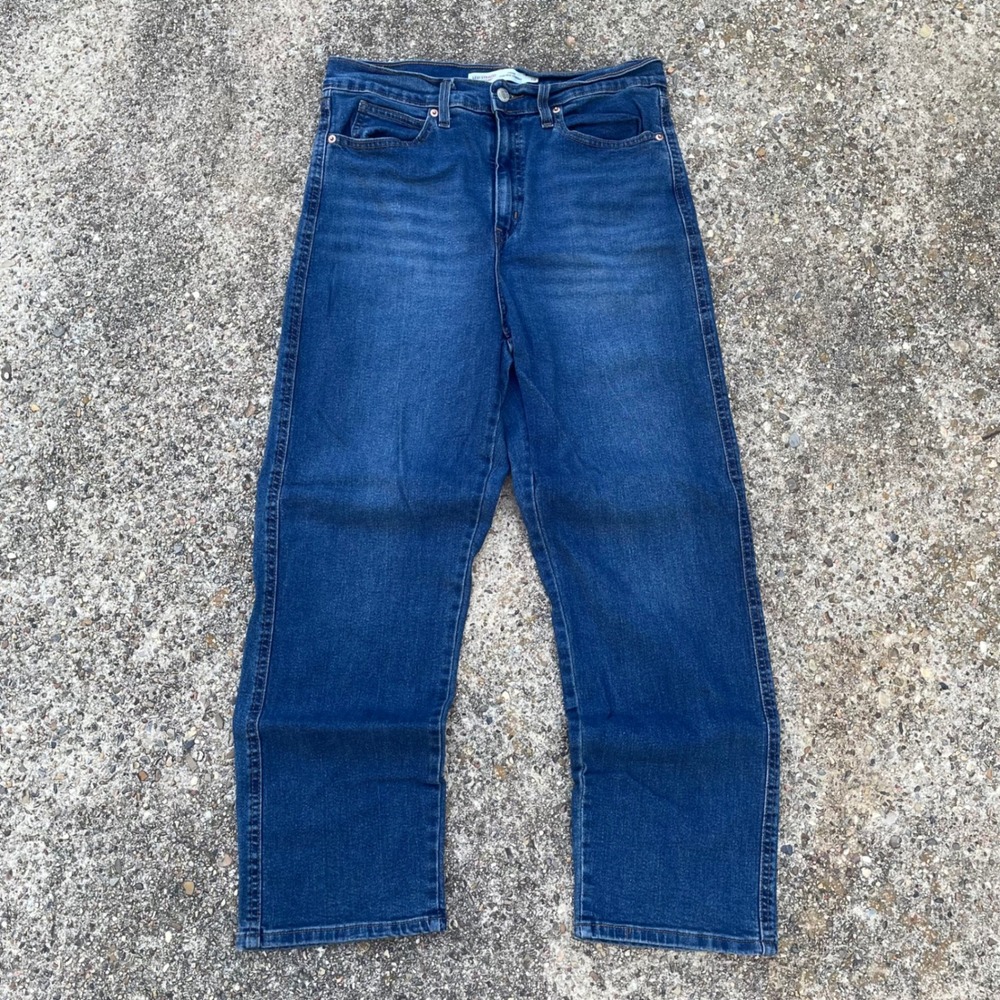 Levi Strauss Signature Vintage High Rise Straight Jeans Blue Women's Size 10